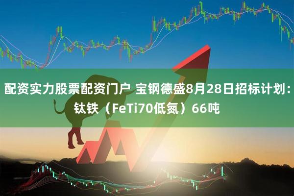 配资实力股票配资门户 宝钢德盛8月28日招标计划：钛铁（FeTi70低氮）66吨